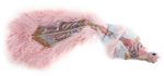 Decoration MagicHome Christmas, Peacock, pink, feathered, 60x28x35 cm