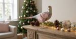 Decoration MagicHome Christmas, Pheasant, feathered, blue, 50x10x25 cm