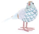 Decorative Bird MagicHome Christmas, blue, 20x8x14 cm, feathered