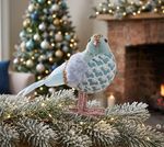 Decorative Bird MagicHome Christmas, blue, 20x8x14 cm, feathered