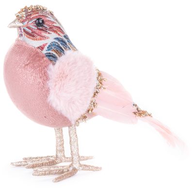 Bird MagicHome Christmas, pink, 20x8x14 cm, feather