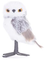 Bagoly MagicHome Vianoce, szürke, 13 cm