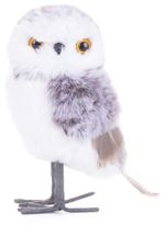 Sova MagicHome Vianoce, bielo sivá, 13 cm