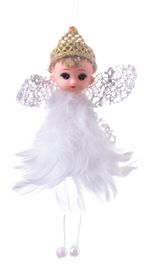 Decoration MagicHome Christmas, Fairy, white, 10x7x11 cm