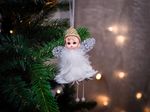 Decoration MagicHome Christmas, Fairy, white, 10x7x11 cm