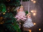 Decoration MagicHome Christmas, Fairy, pink, 10x7x11 cm