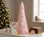 Decoration MagicHome Christmas, Feathered tree, pink, 24x60 cm
