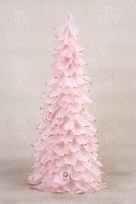 Decoration MagicHome Christmas, Feathered tree, pink, 22x46 cm