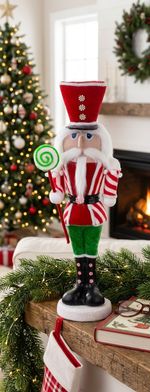 Dísz MagicHome karácsonyi, Katona, 15x18x61 cm