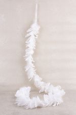 Garland MagicHome Christmas, white, fluffy, 3x150 cm