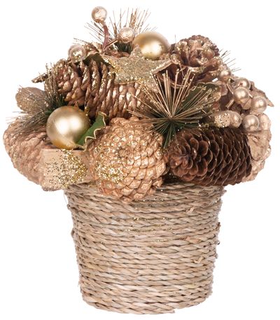 Candle holder MagicHome Christmas, natural, bronze 19x19 cm