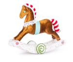 Decoration MagicHome Christmas, Candy Line Gingerbread rocking horse, 30x12x26 cm