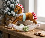 Decoration MagicHome Christmas, Candy Line Gingerbread rocking horse, 30x12x26 cm