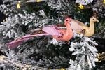 Bird MagicHome Christmas, pink, 23 cm