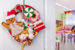 Decoration MagicHome Christmas, Candy Line Wreath, 40x95 cm