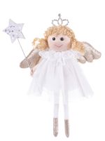 Decoration MagicHome Christmas, Fairy, white, 14x4x19 cm