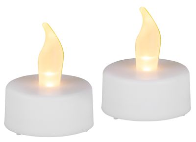 Candles MagicHome Christmas, 1 LED, pack 2 pcs, white, moving flame