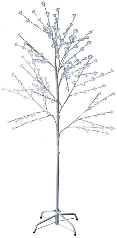 Tree MagicHome Cherry Tree, 180 cm, white, LED cold white, 230 V, IP44, exterior