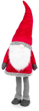 Figurine MagicHome Christmas, Elf in a dress, fabric, red-gray, 50x40x163 cm