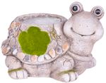 Decoration MagicHome, Turtle with Planter, ceramic, natural, 38x29.5x25 cm