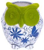 Decoration MagicHome, Owl with Planter, blue ornament, ceramic, 26.5x24x27.5 cm