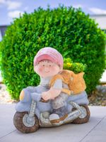 Decoration MagicHome, Boy on Motorcycle, ceramic, 38x20x36 cm