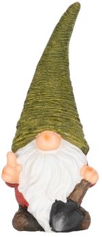 Decoration MagicHome, Gnome, green, ceramic, 22.5x19.5x51.5 cm