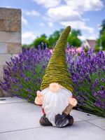 Decoration MagicHome, Gnome, green, ceramic, 22.5x19.5x51.5 cm