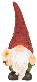 Decoration MagicHome, Gnome, red, ceramic, 22.5x19.5x51.5 cm