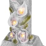 Dekoráció MagicHome, Kereszt, LED, polirezin, sírhoz, szolár, 15x9,5x32 cm