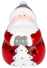Dekorácia MagicHome Vianoce, Santa, LED, terakota, 8,5x8,2x12,5 cm