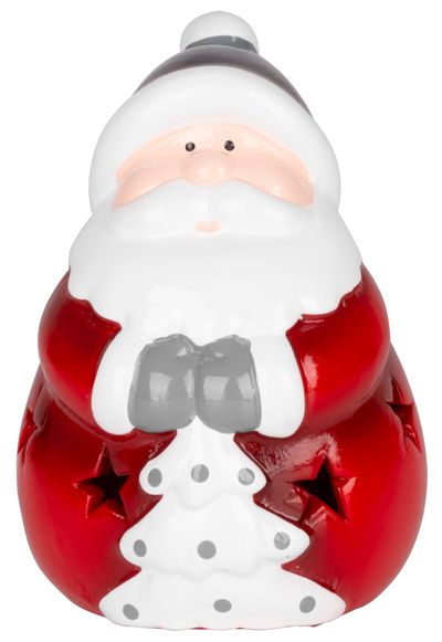 Decoration MagicHome Christmas, Santa, LED, terracotta, 8.5x8.2x12.5 cm