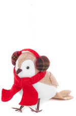 Decoration MagicHome Christmas, Bird with scarf, 12 cm