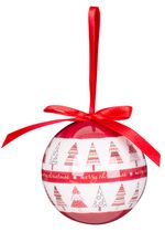 Balls MagicHome Christmas, with trees, 6 pcs, 7.5 cm, red/white, for Christmas tree