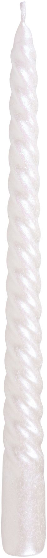 Candle MagicHome Christmas, 25 cm, pack of 2 pcs, white, spiral, twisted