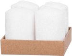 Candle MagicHome Christmas, 4x6 cm, cylindrical, pack of 4 pcs, white, with glitter, Advent