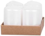 Candle MagicHome Christmas, 4x6 cm, cylindrical, pack. 4 pcs, white, Advent