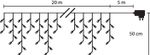 Icicle string lights MagicHome, 800 warm white LED, icicle, steady light, 230 V, 50 Hz, IP44, outdoo