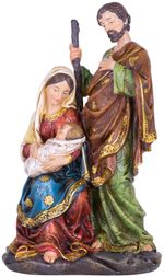 Decoration MagicHome Christmas, Holy Family, polyresin, 25 cm
