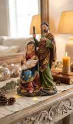 Decoration MagicHome Christmas, Holy Family, polyresin, 25 cm