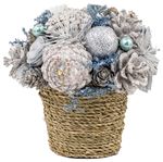 Ikebana MagicHome Christmas, natural, cream, 19x19 cm