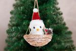 Decoration MagicHome Christmas, Bird in a Nest, hanging, 11.5x10x11 cm