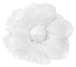 Flower MagicHome Christmas, feathered, white, 12x12x6 cm
