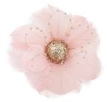 Flower MagicHome Christmas, feathered, pink, 12x12x6 cm