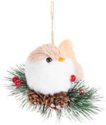 Decoration MagicHome Christmas, Bird on a Branch, 10x6x9 cm