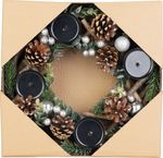 Veniec MagicHome Vianoce, adventný, prírodný, 30 cm