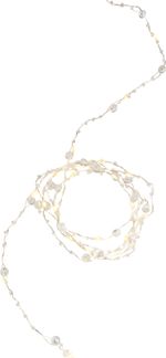 String lights MagicHome Pearl, 20x warm white mLED, with pearls, 2xAA, steady light, lighting, L-2 m