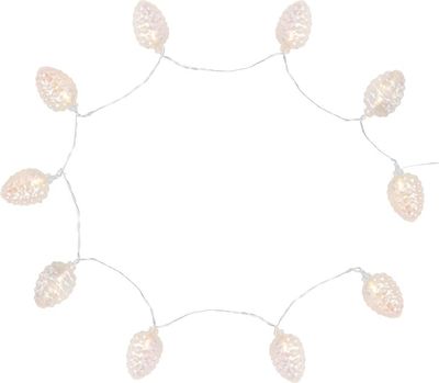 String lights MagicHome Pine, 10x warm white LED, with pinecones, 2xAA, steady light, lighting, L-1.