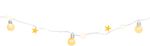 String lights MagicHome Ball, 20x warm white LED, with balls and stars, gold, 2xAA, steady light, li