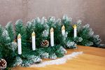 Candle MagicHome Christmas, with clip, string, 10x LED, 2xAA, 10 pcs, timer, 1.5x9 cm